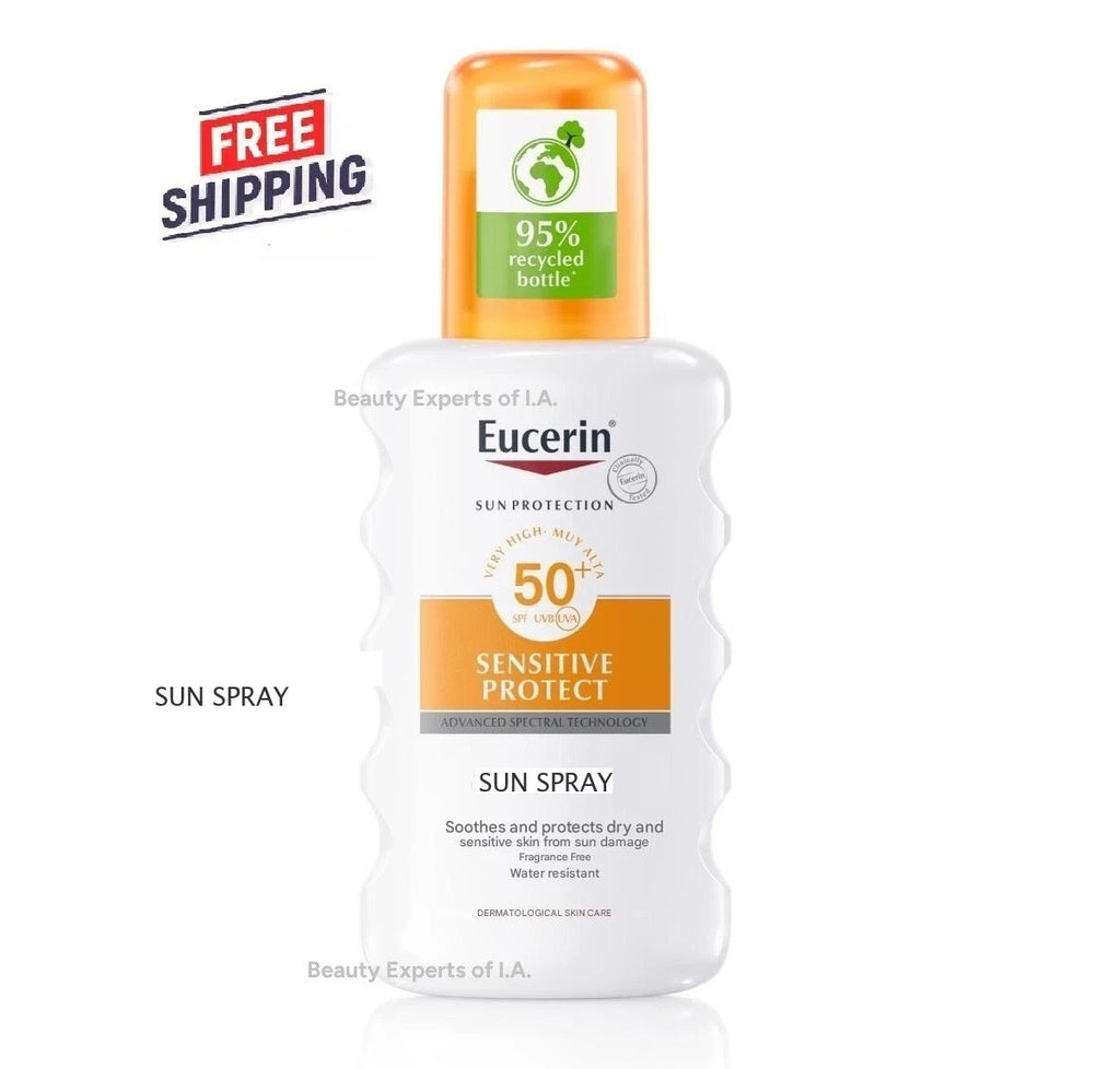 Eucerin SPF 50+ Sensitive Protect Sun Spray - Water-Resistant, Fragrance-Free, 200ml