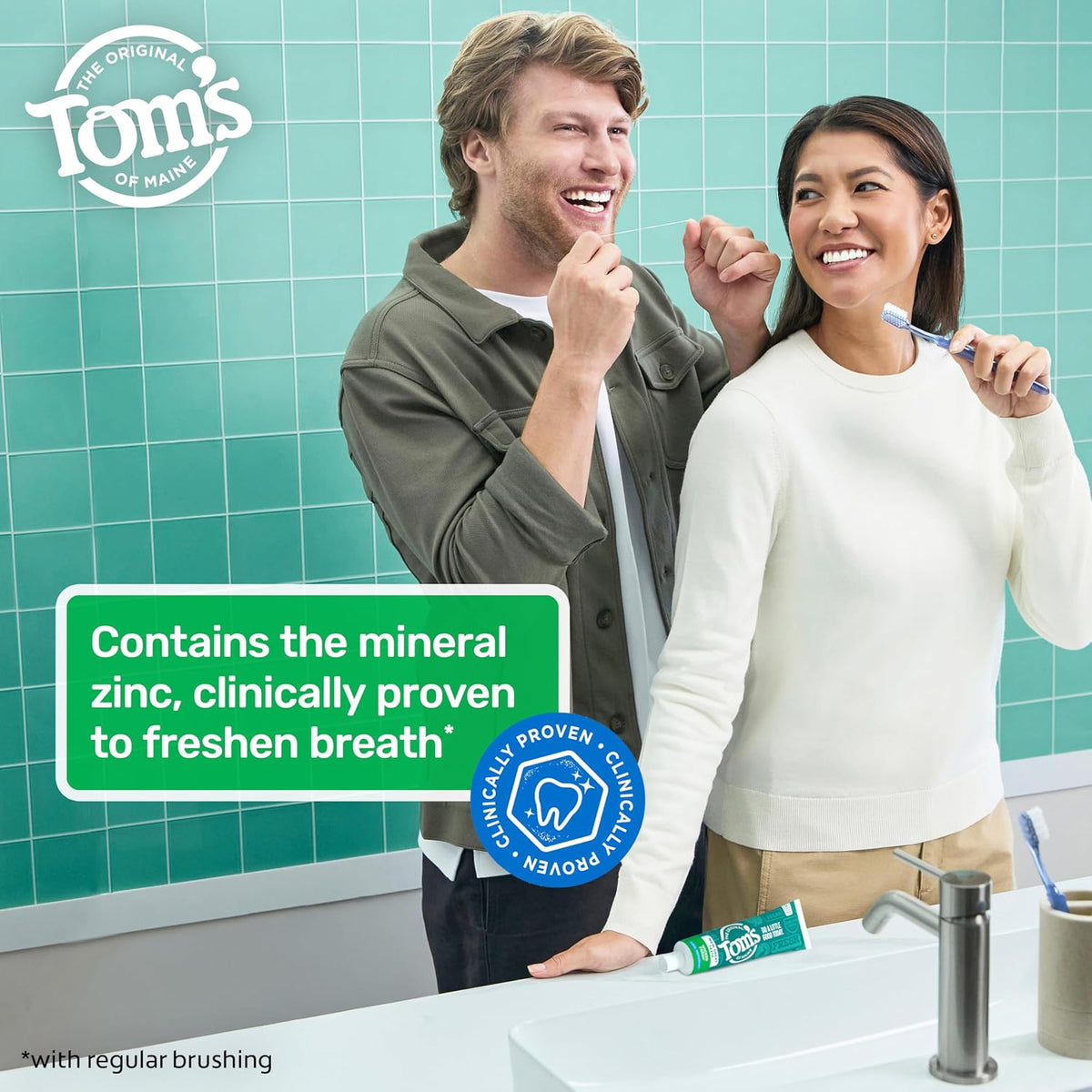 Natural Fluoride Toothpaste Cool Peppermint 3 Pack - Freshens Breath & Fights Cavities
