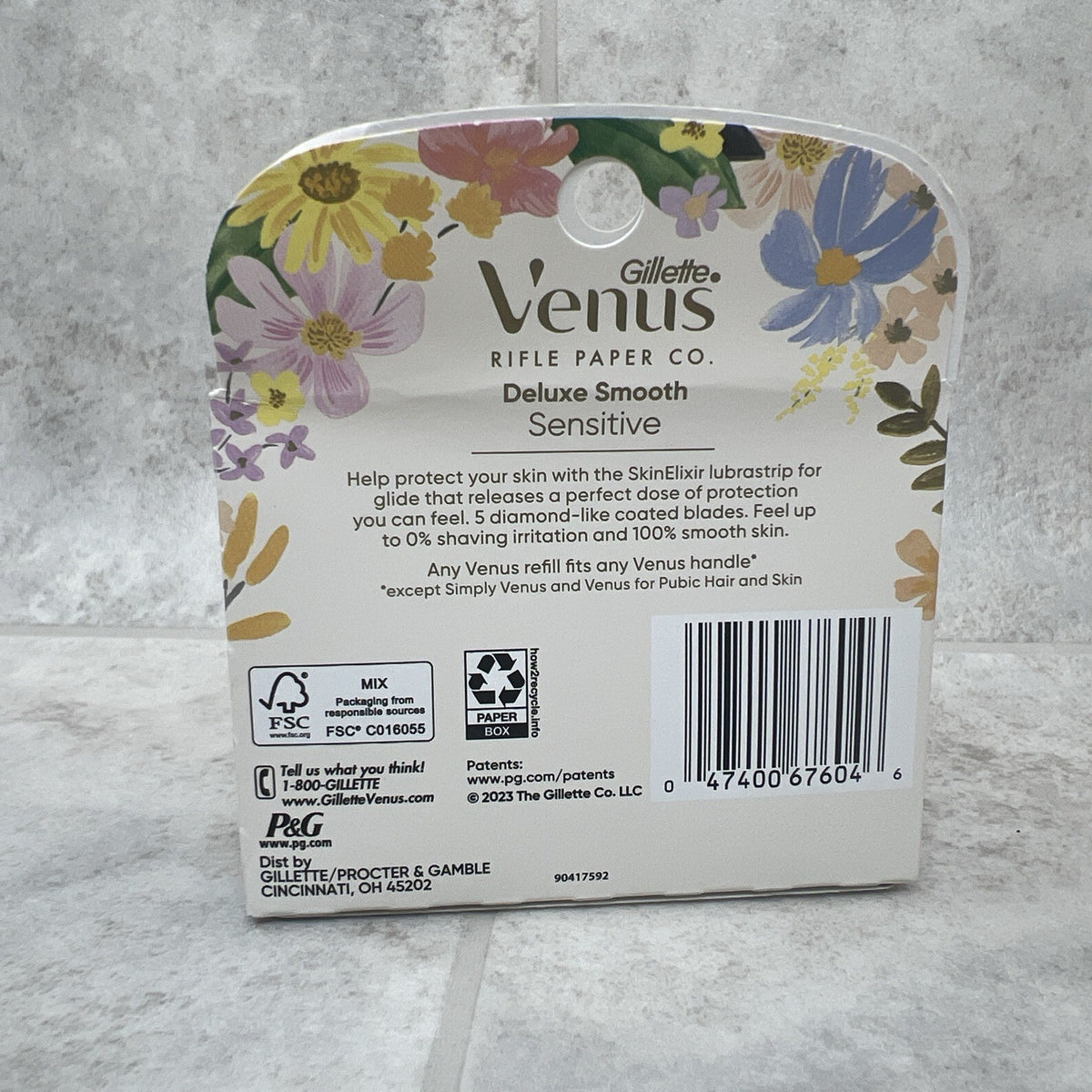 Gillette Venus Razor Refills Deluxe Smooth Sensitive 5 Blade 4 Pack