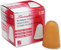 Extra Large Rubber Finger Tips - Size 14 Amber, Finger Protector for Office & Mail Handling