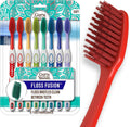 Adult Soft Toothbrush with Floss Fusion Design - 8 Pack