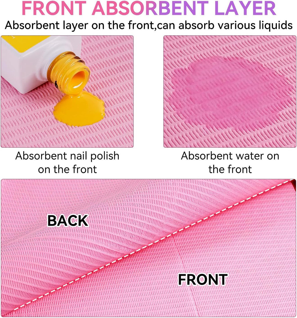 Disposable Nail Mat Set - Waterproof 18x13 Inches for Manicure & Pedicure