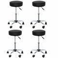 Black Hydraulic Rolling Stool Swivel Office & Salon Chair Adjustable Height