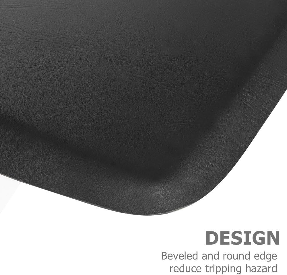 Extra Thick 1-Inch Salon Anti-Fatigue Floor Mat 3ft x 4ft Non-Slip Black