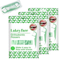 Orthodontic Floss Picks with Dispenser - Pack of 3, Unflavored Dental Floss for Braces