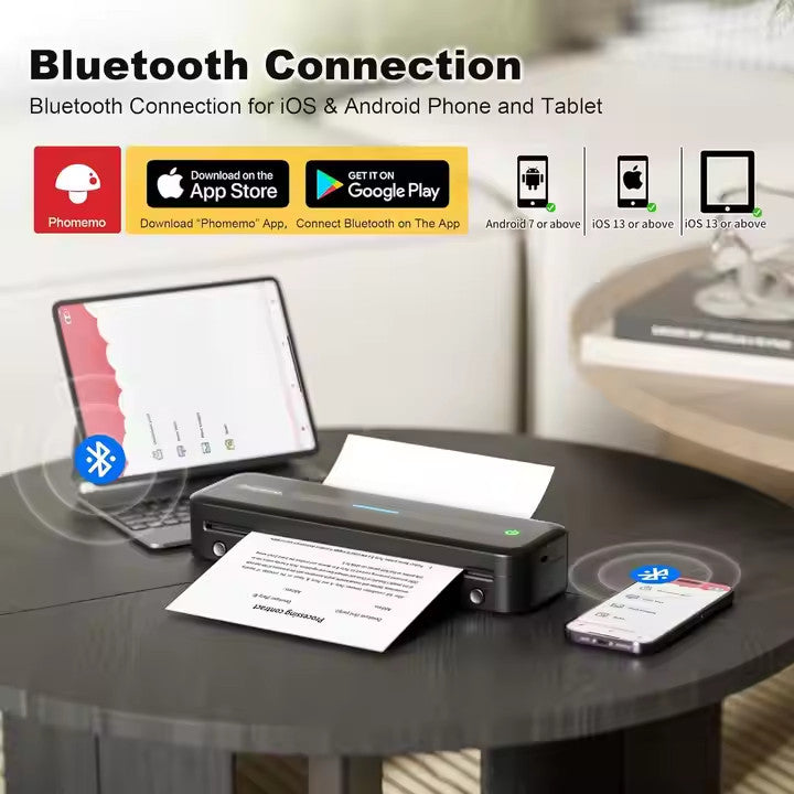 Wireless Tattoo Stencil Printer with Bluetooth & 10 Transfer Papers