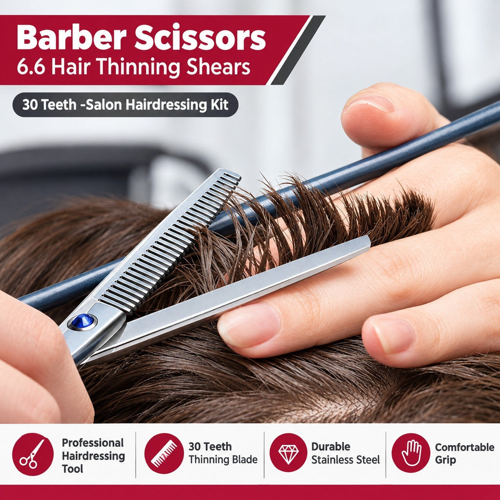Hair Thinning Shears 30 Teeth Salon Hairdressing Kit - Stainless Steel Scissors