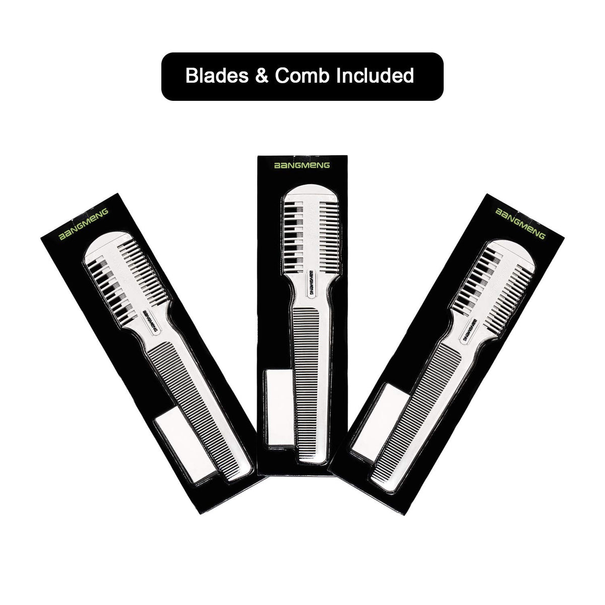 Hair Cutter Comb with Double Edge Razor for Split Ends & Styling