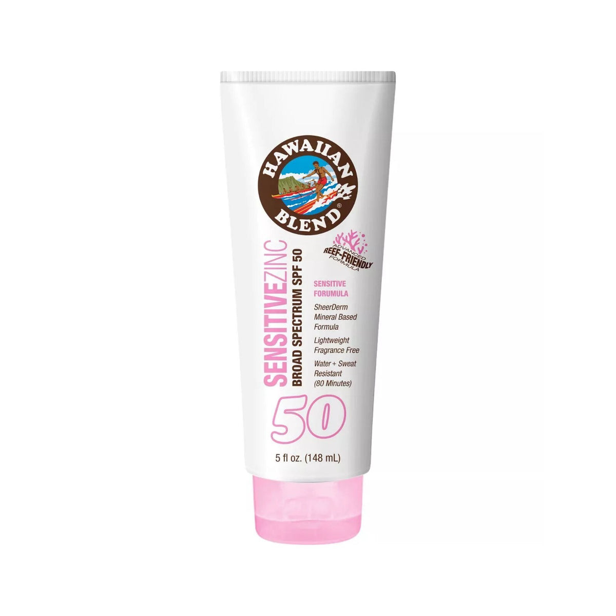 Hawaiian Blend Sensitive Skin Zinc Mineral Sunscreen SPF 50 - 5 fl oz