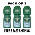 Men's Unscented Antiperspirant Deodorant Roll-On 3-Pack - 48HR Odor & Sweat Protection