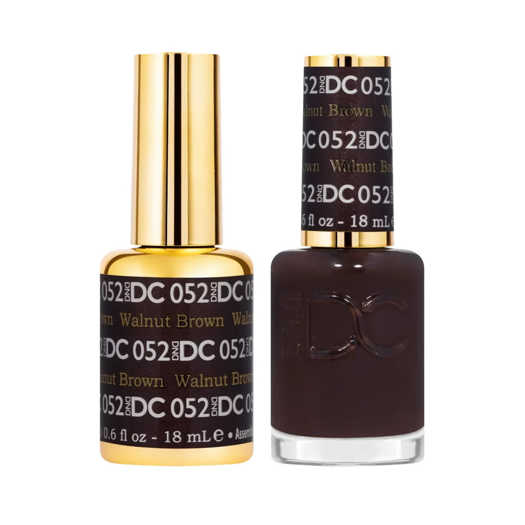 Walnut Brown Gel Nail Polish Set - Long-Lasting, Vitamin-Enriched 0.6 oz