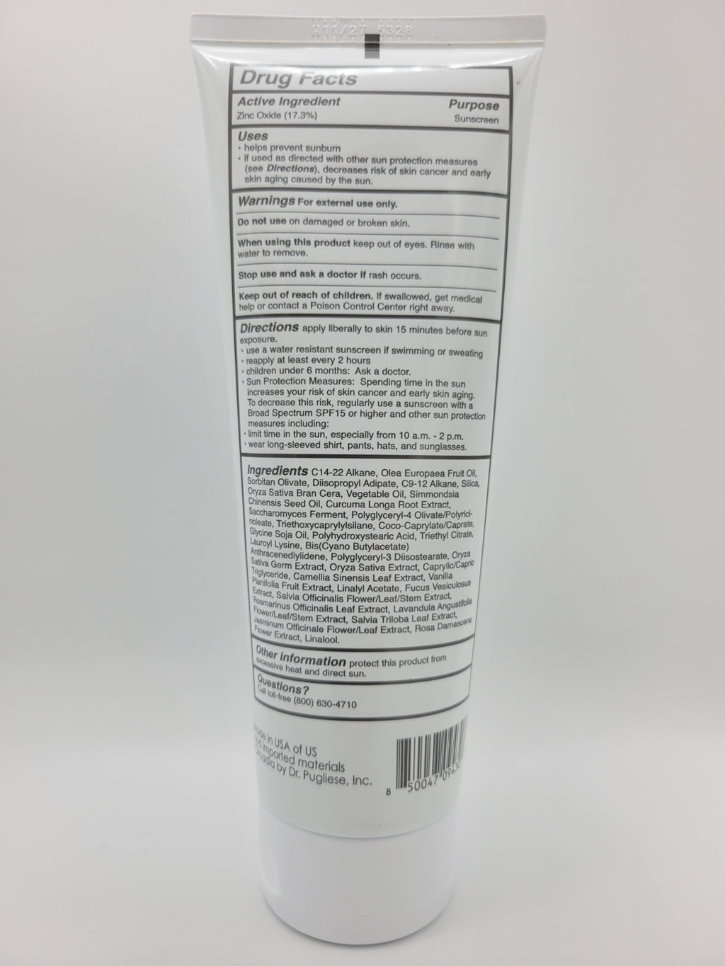 Mineral Sunscreen SPF 30 - 8 oz / 236 mL, Broad Spectrum Sun Protection