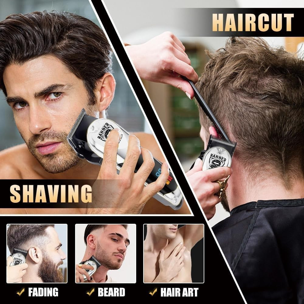 Professional Hair Cutting Kit for Men Wireless Trimmer & Shaver Set