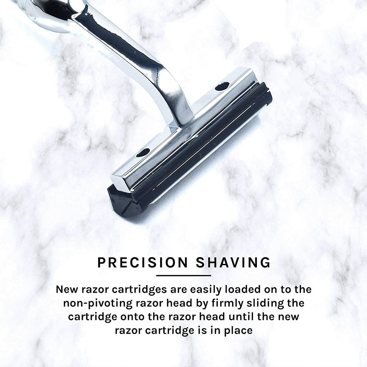 All Metal Trac II Compatible Razor & 10 Twin Blades - Brass Handle