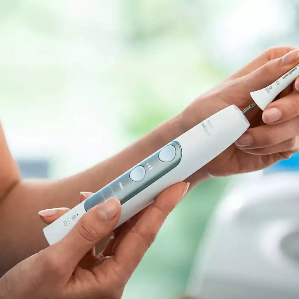 Electric Sonic Toothbrush Handle with Multiple Modes - Silver