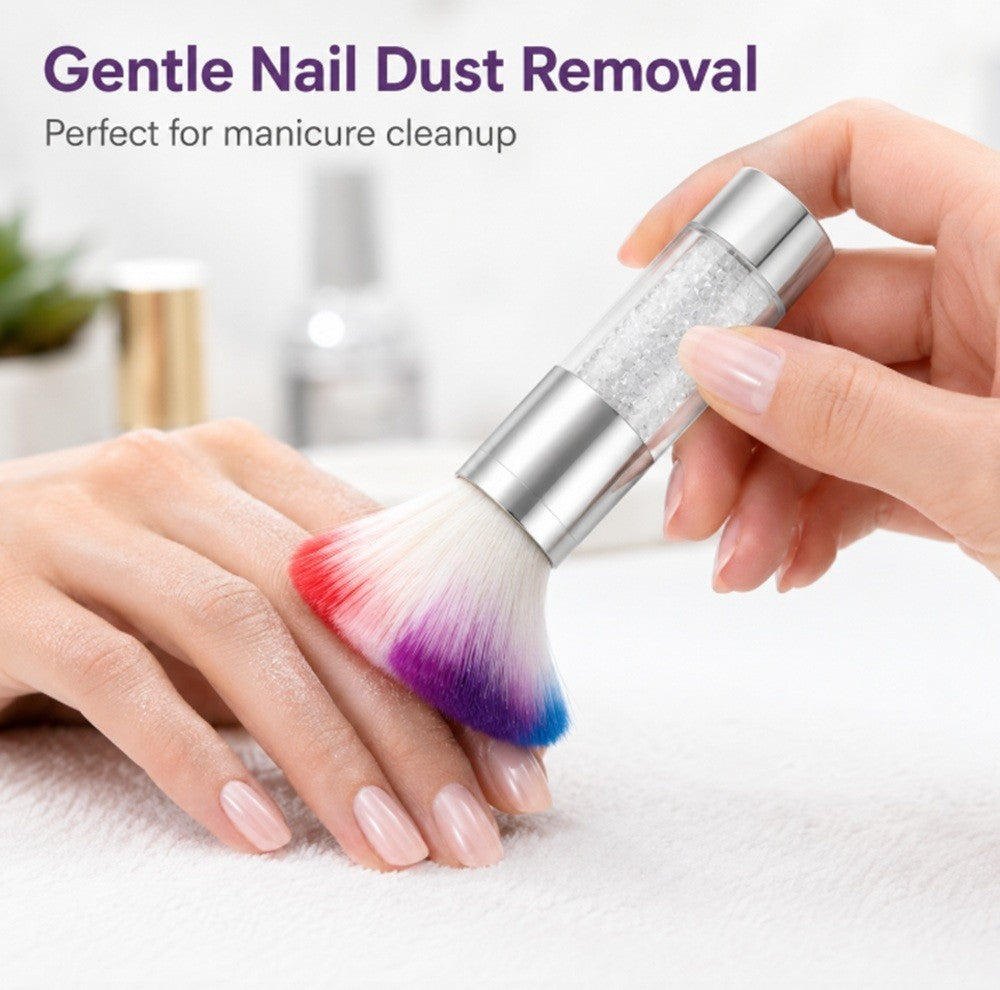 Nail Art Dust Brush for Acrylic & Gel Nails Manicure Cleanup - Kabuki Style