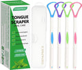BPA-Free Tongue Scraper with Travel Case for Oral Hygiene - Reusable and Gentle Cleaning