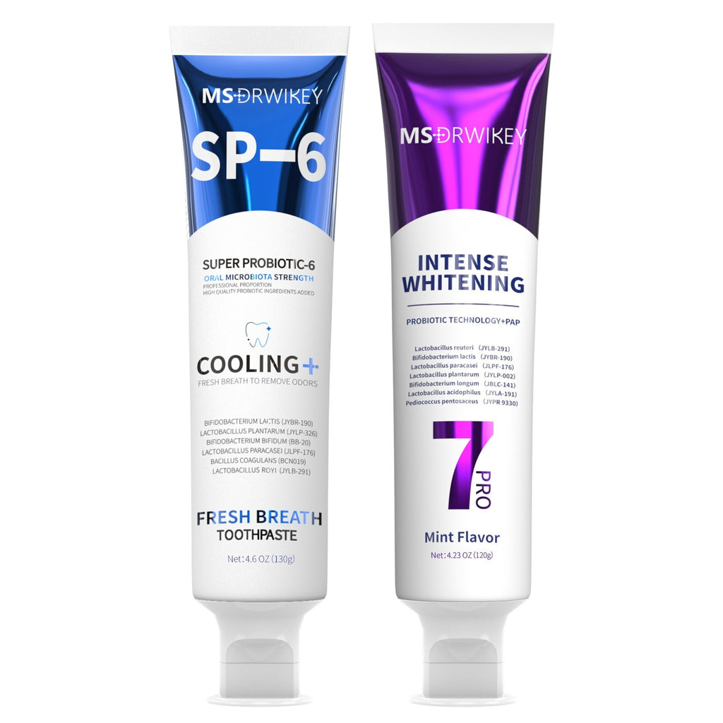 MSDRWIKEY Cooling & Whitening Toothpaste Set - 2 Pack Natural Oral Care