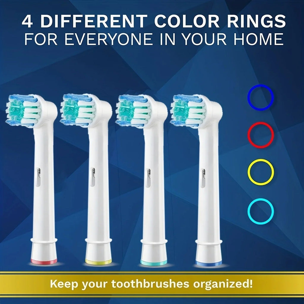 Electric Toothbrush Replacement Heads Soft Bristles Pack - Compatible with Oral-B