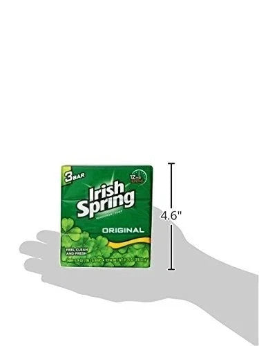 Irish Spring Original Deodorant Bar Soap Pack of 6 - 3 Bars Each