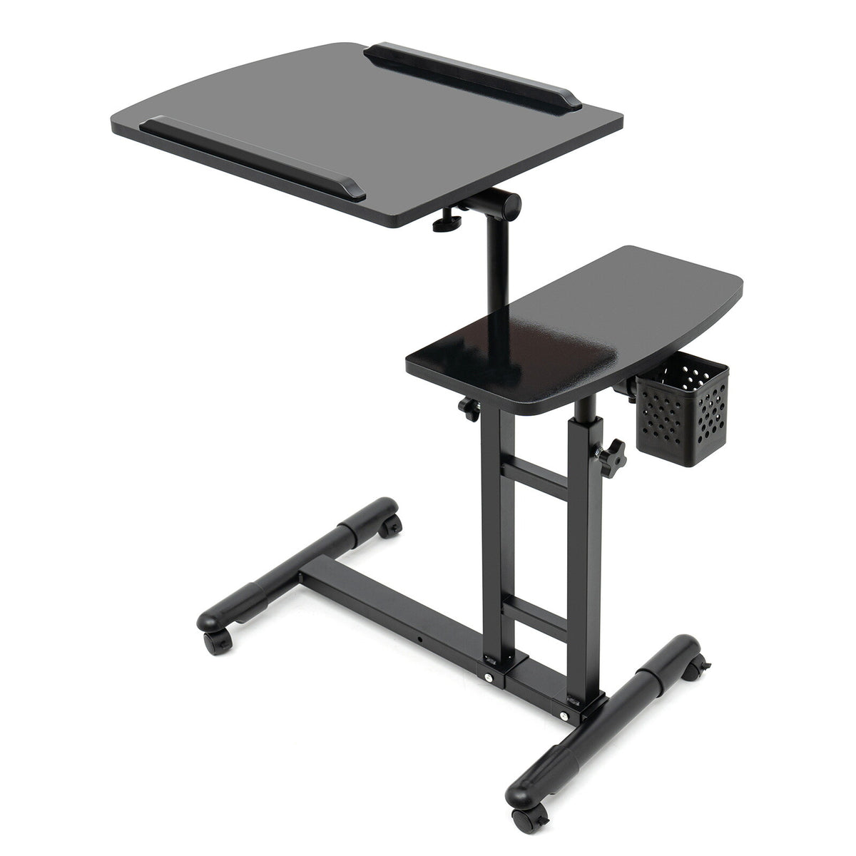 Mobile Tattoo Workstation Arm Rest Table - Adjustable Rolling Tray Stand