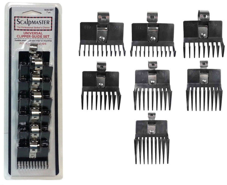 Universal Clipper Guide Set for Hair Clippers - 7 Sizes, Easy-Mount