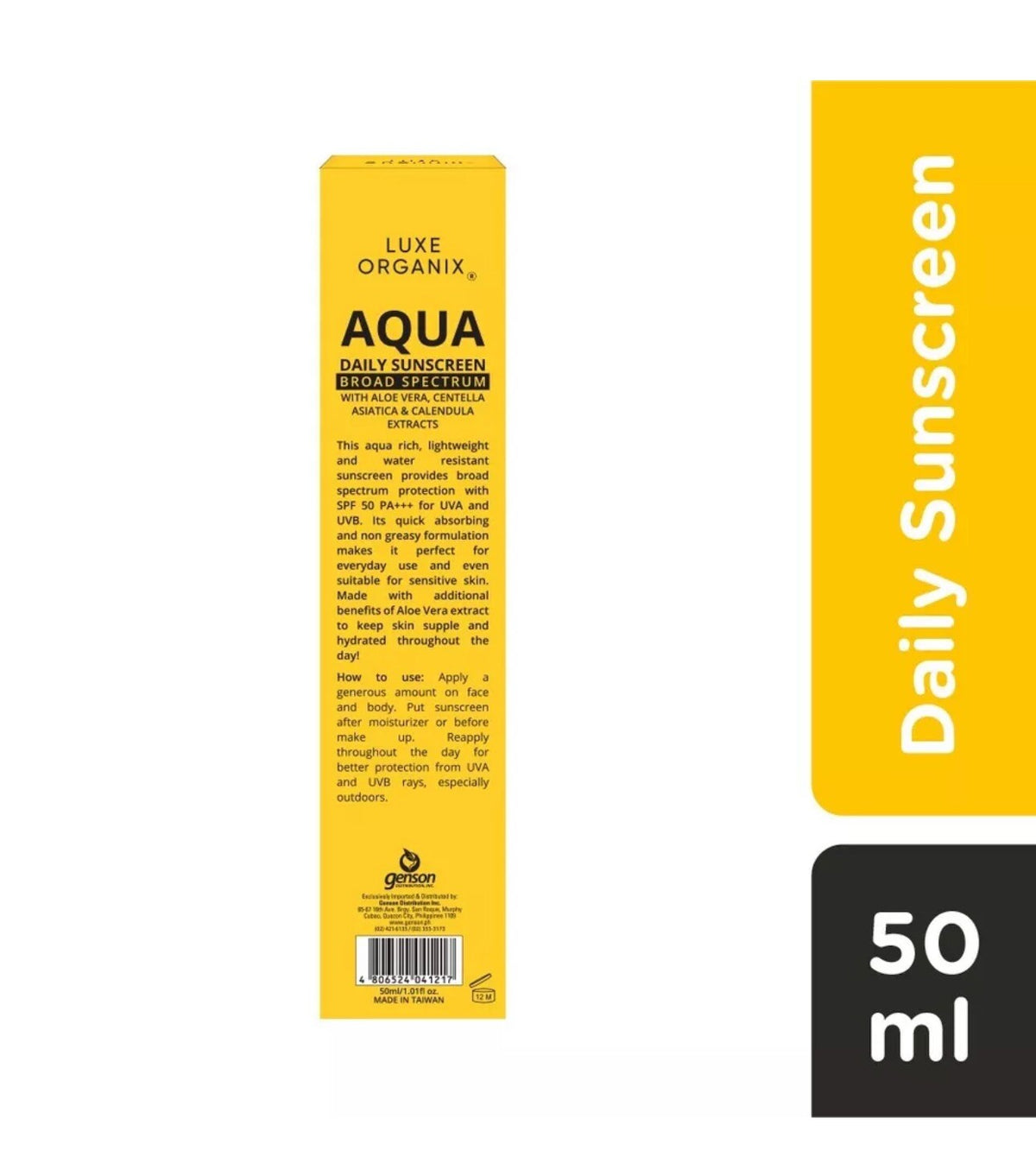 SPF 50+ PA+++ Broad Spectrum Sunscreen with Aloe Vera - 50ml