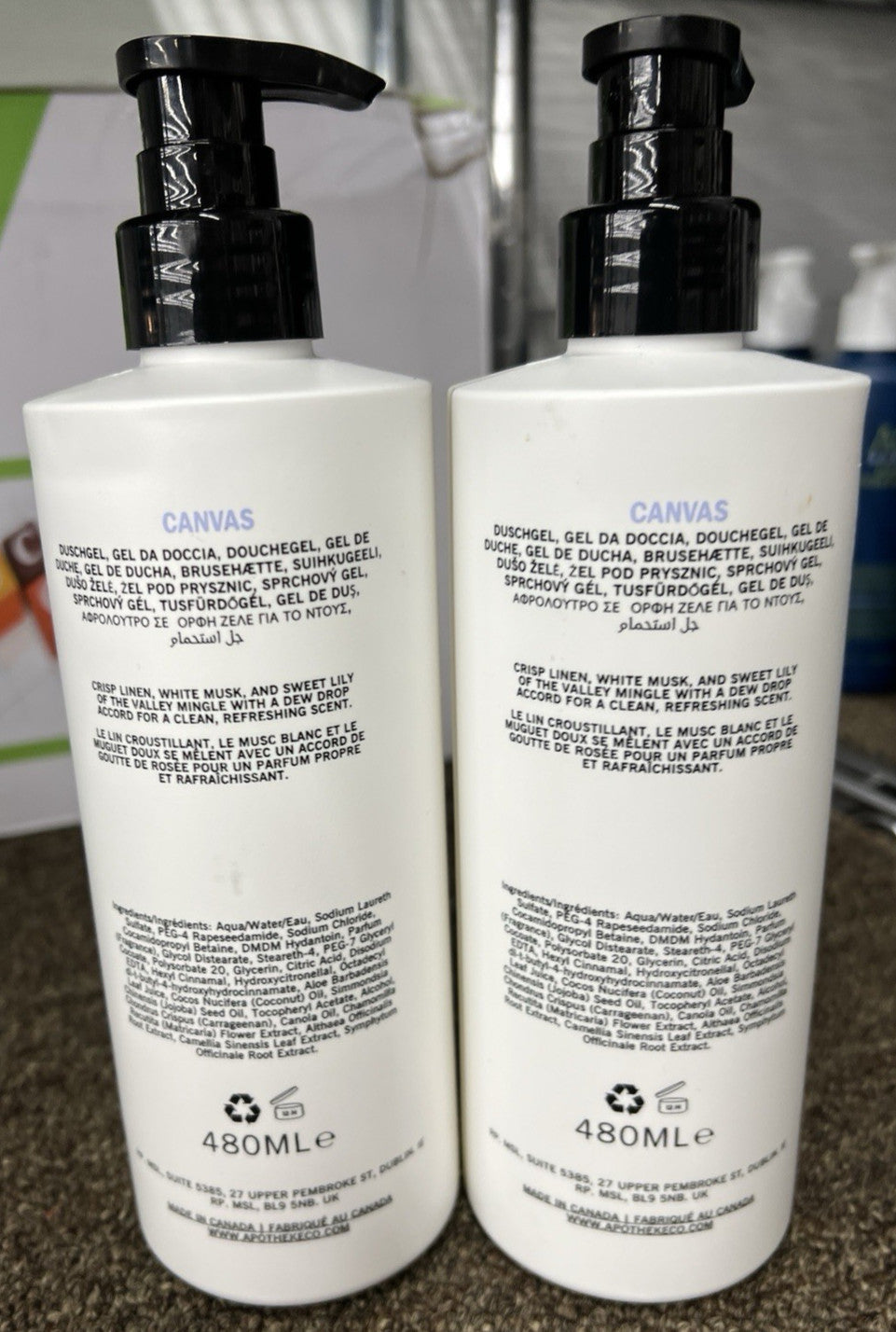 Plant-Based Bath Gel Body Wash 16.2 Oz - 2 Bottles