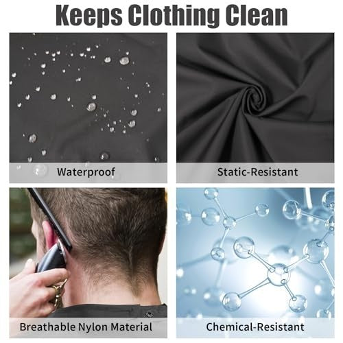 Waterproof Hair Cutting Cape Set - 14 Pack, Large Salon Capes for Hairdressing and Styling