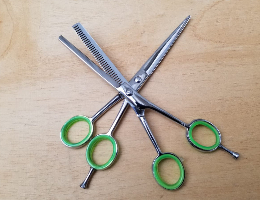 7 Inch Professional Hair Cutting Scissors Shears Set - Stainless Steel Thinner Kit