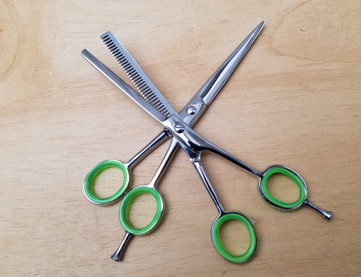 7 Inch Professional Hair Cutting Scissors Shears Set - Stainless Steel Thinner Kit