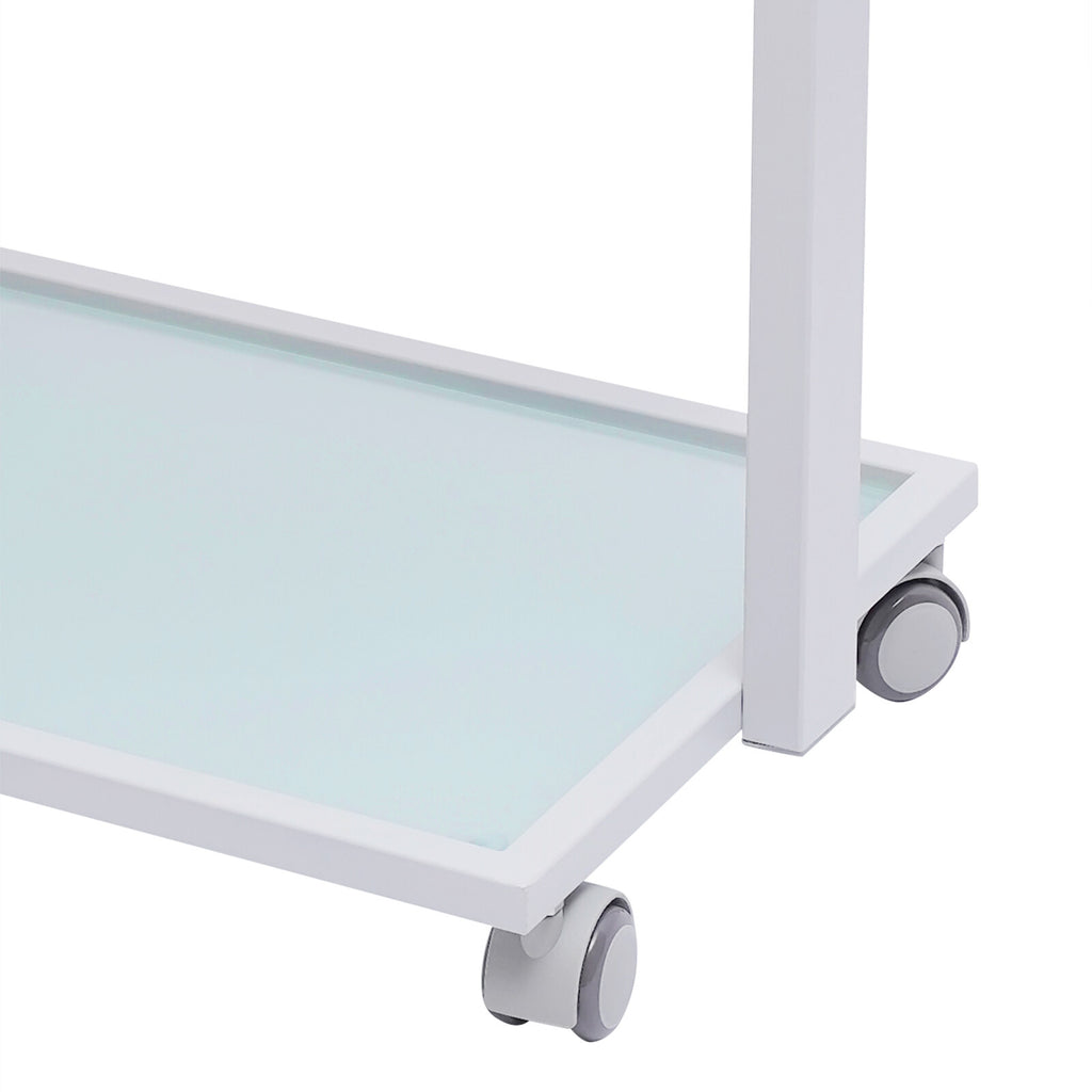 3-Tier Tempered Glass Salon Trolley Cart for Beauty Tools Storage