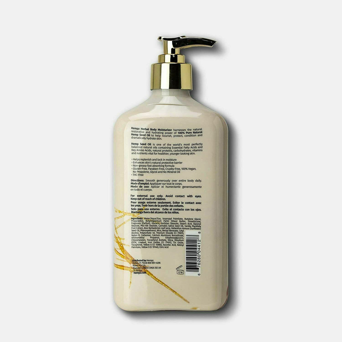 Limited Edition Hempz Spun Sugar & Vanilla Body Moisturizer - Hydrating Lotion