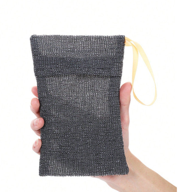 Exfoliating Mesh Soap Saver Bags Set of 2 with Hanging Cord