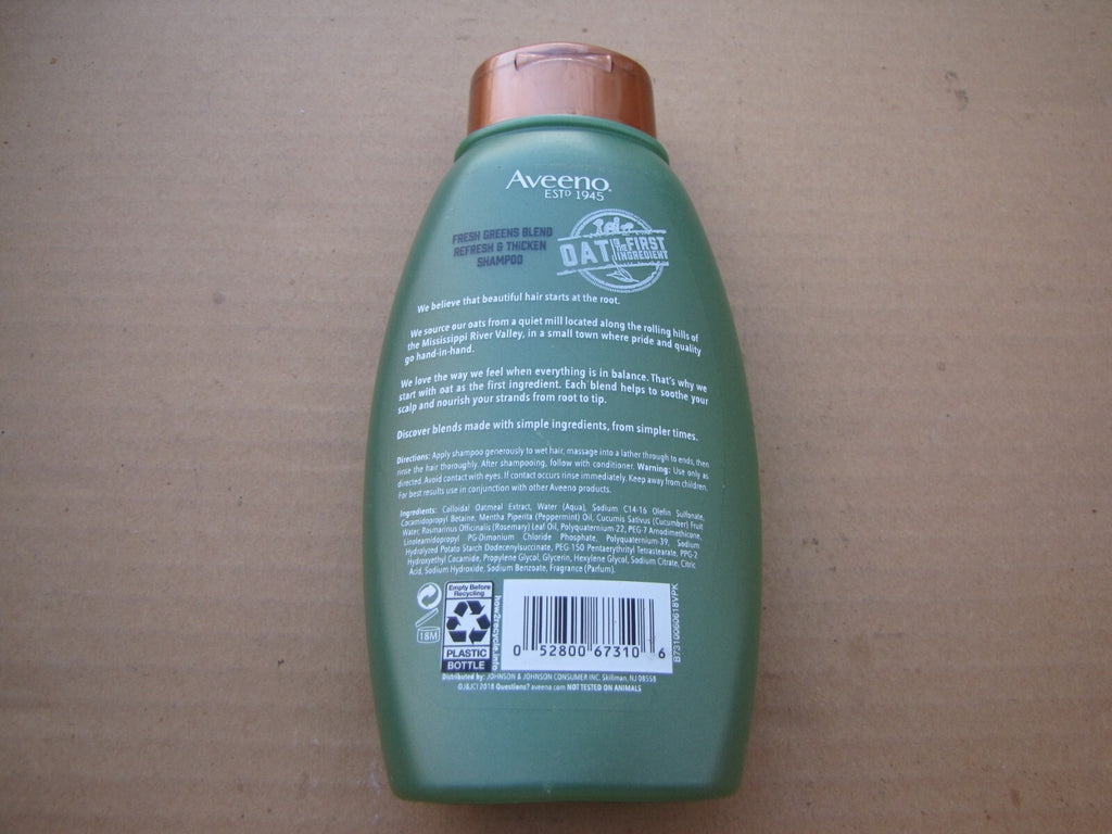 Aveeno Fresh Greens Blend Refresh and Thicken Shampoo 12 fl oz