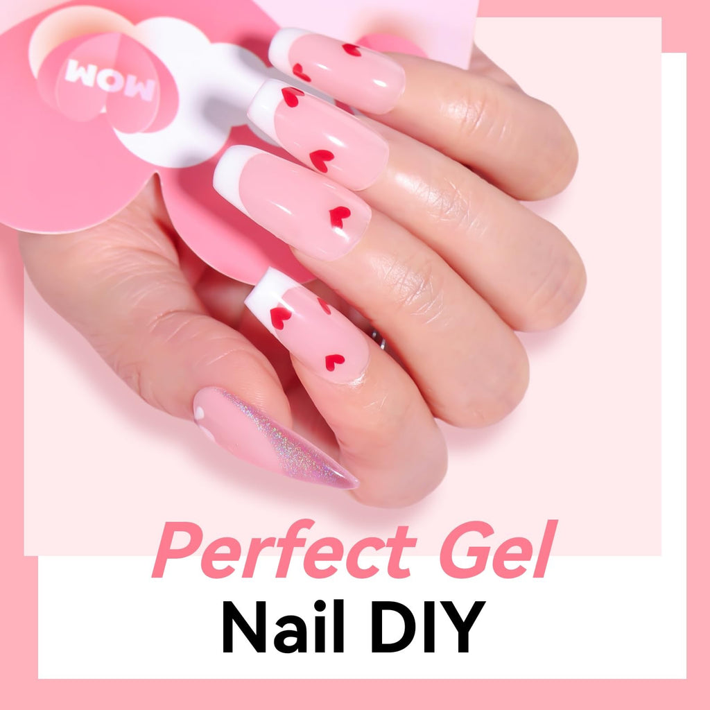 Poly Nail Gel 50ML Natural Pink - Thick Builder for Nail Extensions & Art