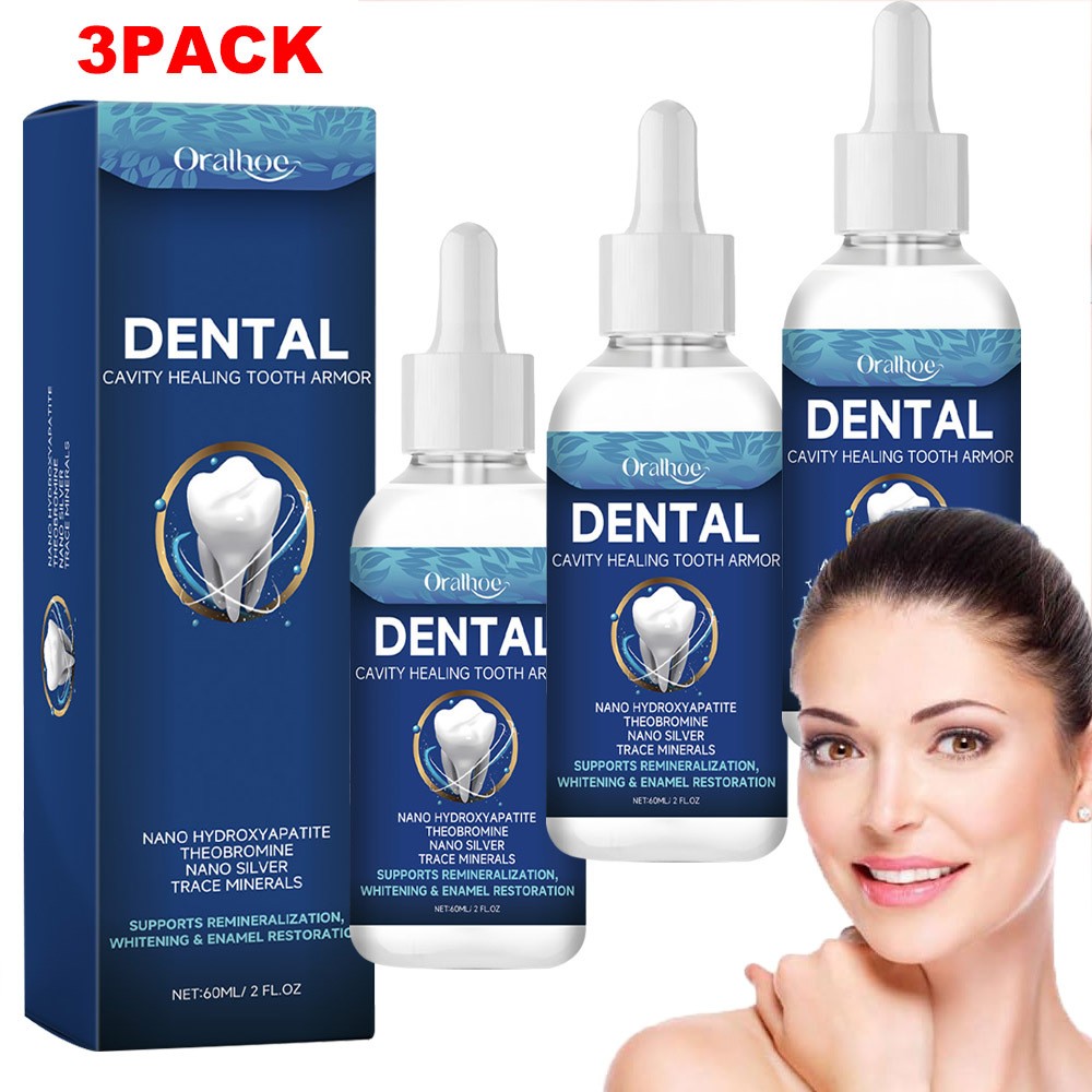 Dental Cavity Healing Serum 3-Pack Tooth Enamel Restoration & Repair