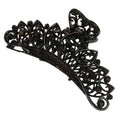 Lady Women Black Retro Flowers Hair Claw Clip Vintage Rhinestone Accessory