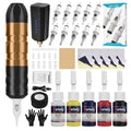 Cordless Tattoo Gun Kit with Rechargeable Battery & Inks – Wireless Tattoo Pen for Beginners