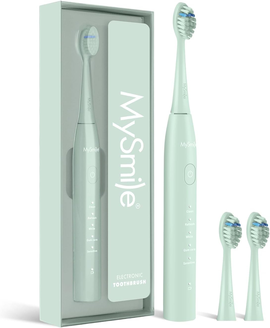 Sonic Electric Toothbrush with 5 Modes & 3 Brush Heads - Waterproof Rechargeable