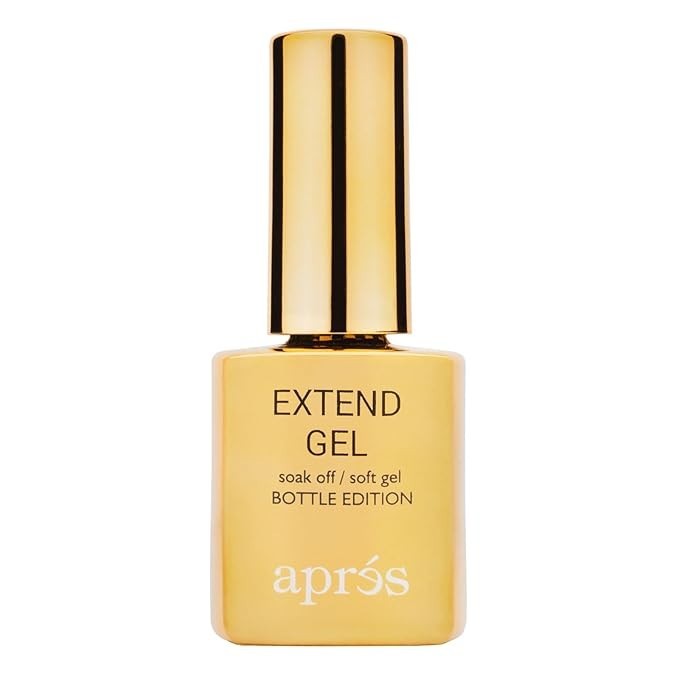 Apres Nail Extend Gel Gold Bottle 15mL - Soft Gel for Gel-X Extensions