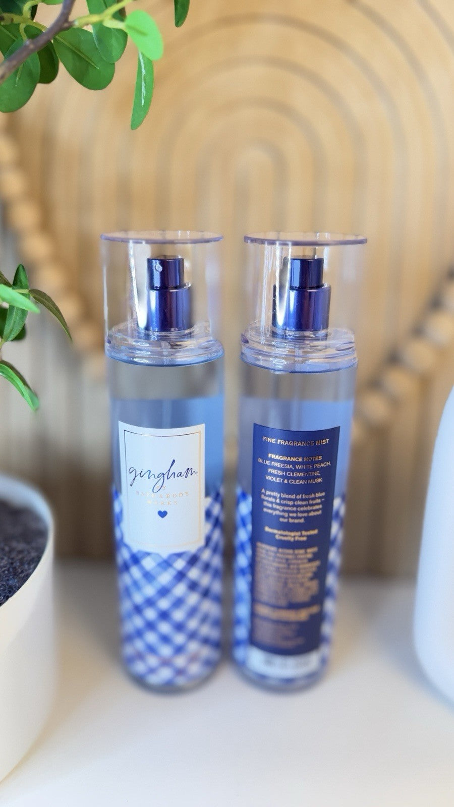 Gingham Fragrance Mist Duo 8oz Body Spray Set - Fresh and Floral Scent