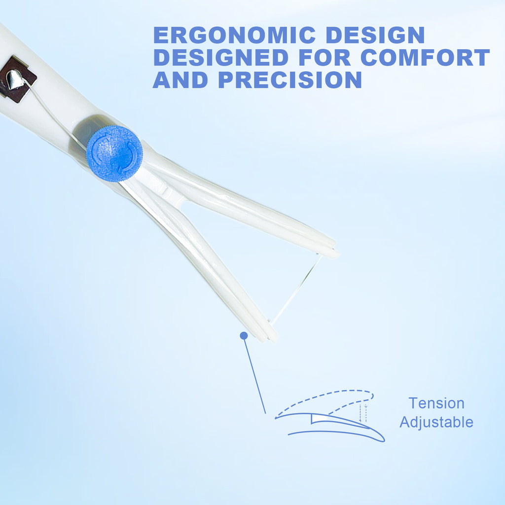 Reusable Dental Floss Holder with Adjustable Tension and Preloaded Floss