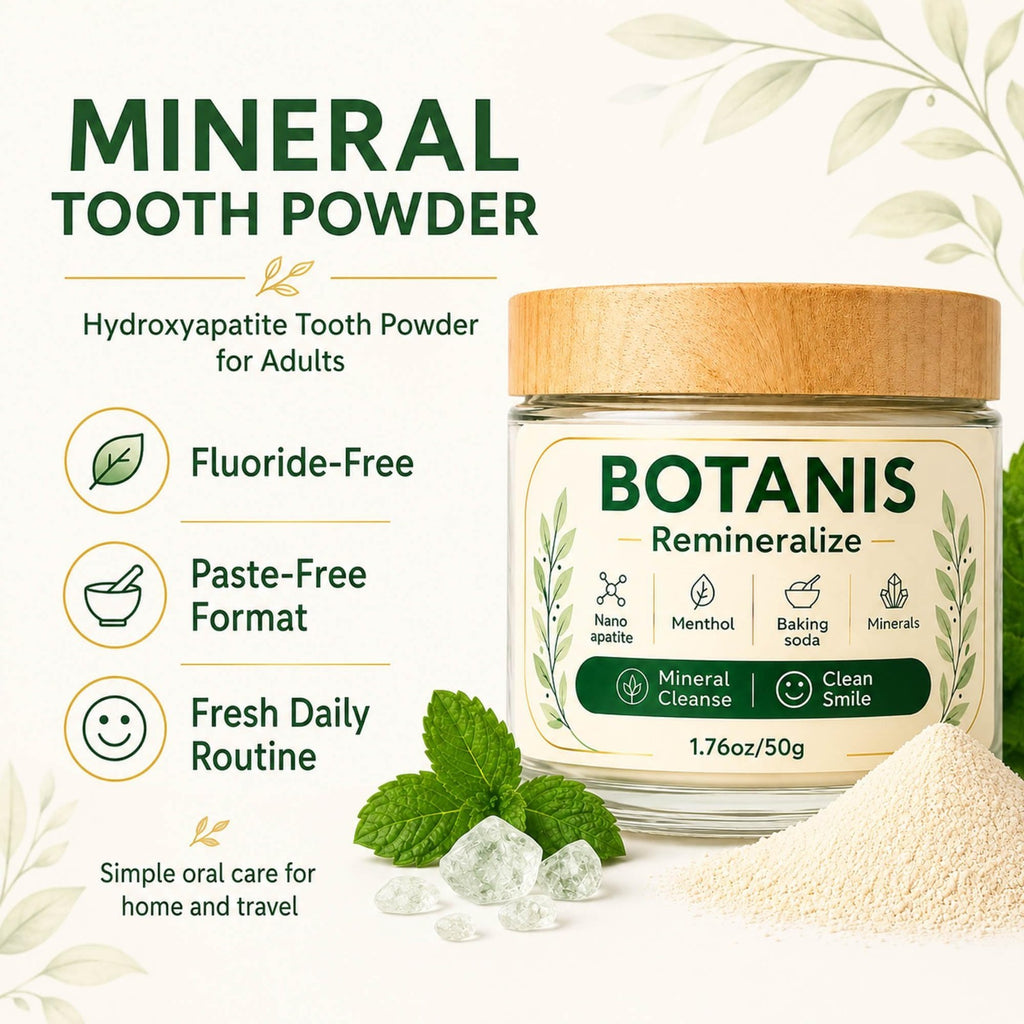 Fluoride-Free Tooth Powder with Xylitol and Calcium Carbonate - Spearmint Flavor