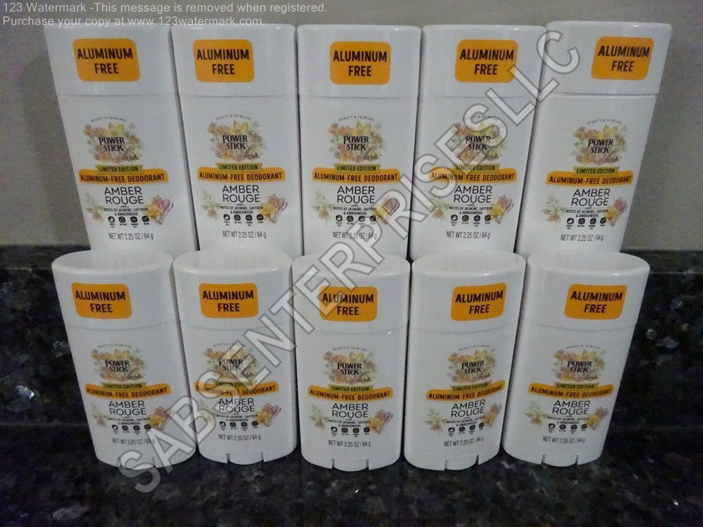 Limited Edition Amber Rouge Aluminum Free Deodorant - 10 Pack, 2.25 oz