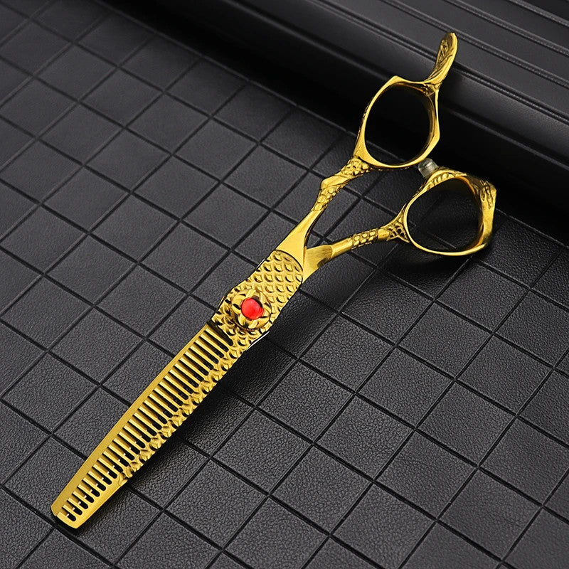 Professional Haircut Scissors 6 Inch Japan Steel Thinning Shears - Sharp & Ergonomic
