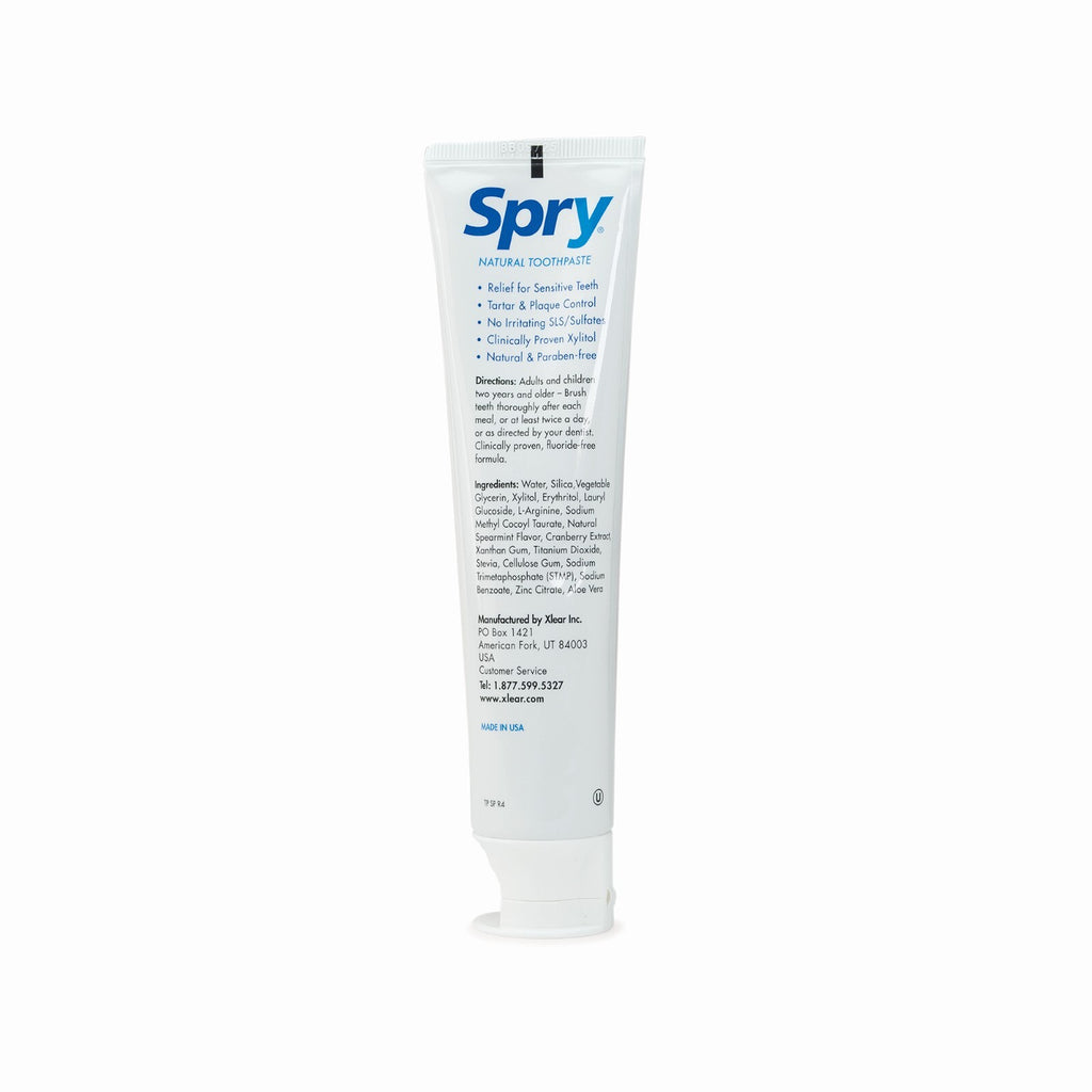 Xylitol Fluoride-Free Spearmint Toothpaste for Whitening & Fresh Breath - Pack of 1