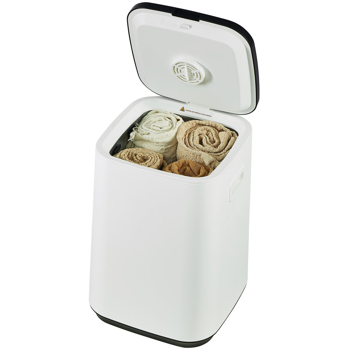 20L Large Towel Warmer Bucket with LED Screen, Timer & U-Shaped Light, White