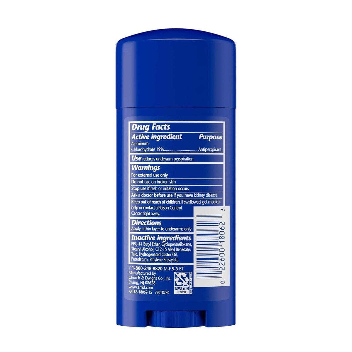 Men's Antiperspirant Deodorant Stick - Extra Dry, Long-Lasting, 2.6 oz