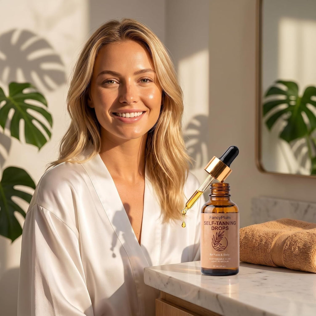Self Tanning Drops for Face & Body - Medium Glow, Natural-Looking Tan